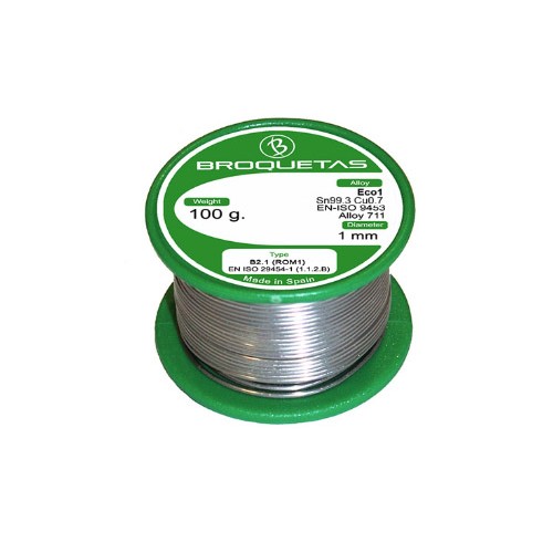 BROQUETAS CARRETE ESTAÑO SIN PLOMO ECO1