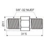 DH CONECTOR ADAPTADOR F HEMBRA A F HEMBRA DH CONECTOR ADAPTADOR F HEMBRA A F HEMBRA
