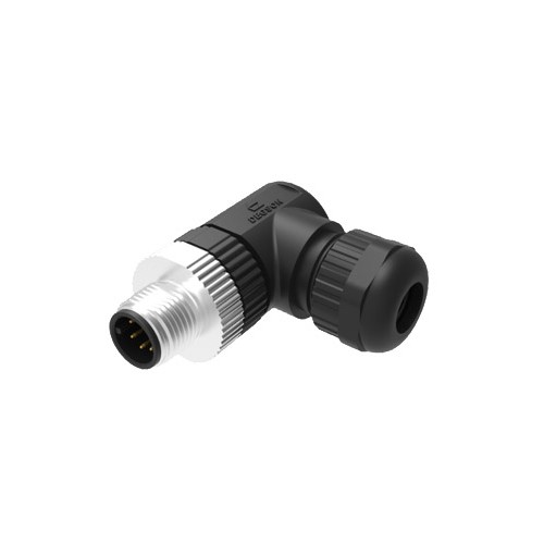 DEGSON CONECTOR MACHO ACODADO M12
