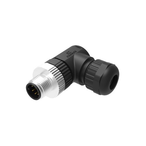 DEGSON CONECTOR MACHO ACODADO M12