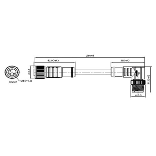 DEGSON CONECTOR HEMBRA RECTO M8