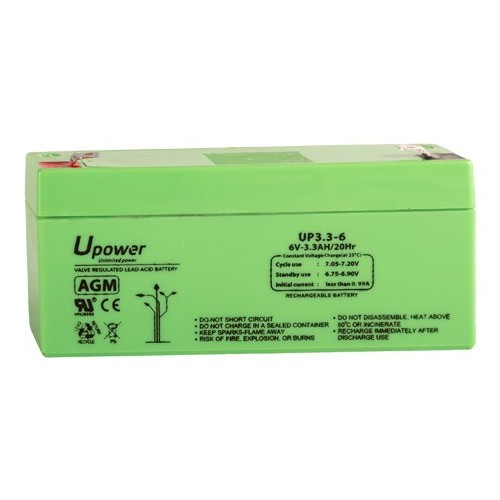 UPOWER BATERÍA DE PLOMO-ÁCIDO AGM MONOBLOCK CON VÁLVULA REGULADORA