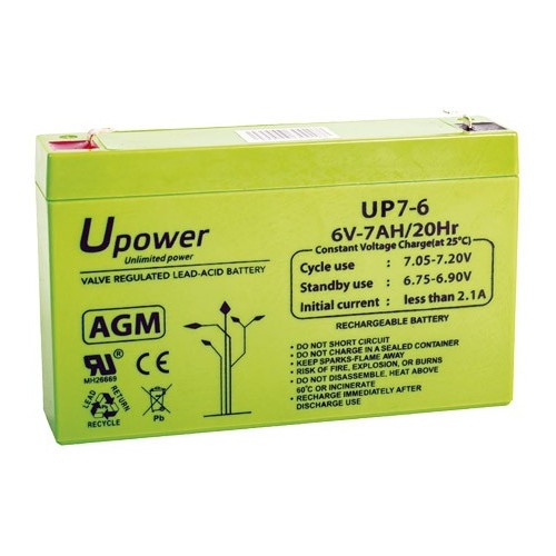 UPOWER BATERÍA DE PLOMO-ÁCIDO AGM MONOBLOCK CON VÁLVULA REGULADORA