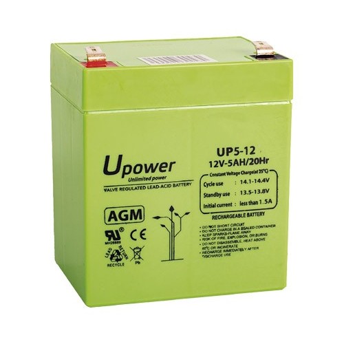 UPOWER BATERÍA DE PLOMO-ÁCIDO AGM MONOBLOCK CON VÁLVULA REGULADORA