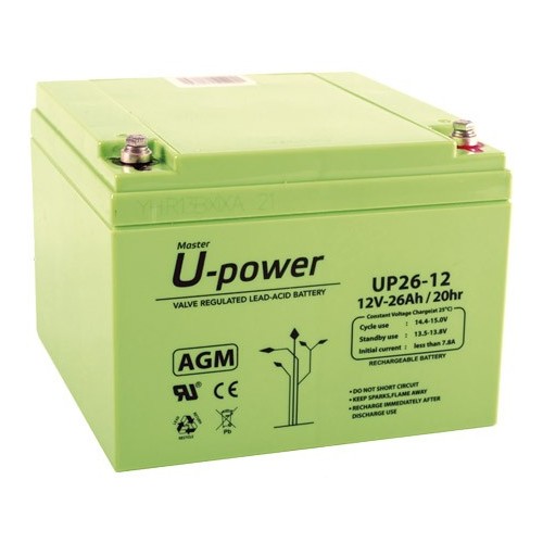 UPOWER BATERÍA DE PLOMO-ÁCIDO AGM MONOBLOCK CON VÁLVULA REGULADORA