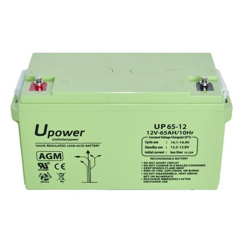 UPOWER BATERÍA DE PLOMO-ÁCIDO AGM MONOBLOCK CON VÁLVULA REGULADORA