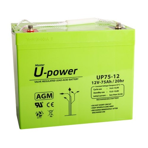 UPOWER BATERÍA DE PLOMO-ÁCIDO AGM MONOBLOCK CON VÁLVULA REGULADORA