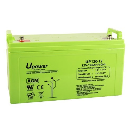 UPOWER BATERÍA DE PLOMO-ÁCIDO AGM MONOBLOCK CON VÁLVULA REGULADORA