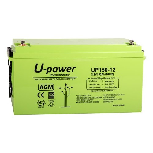 UPOWER BATERÍA DE PLOMO-ÁCIDO AGM MONOBLOCK CON VÁLVULA REGULADORA