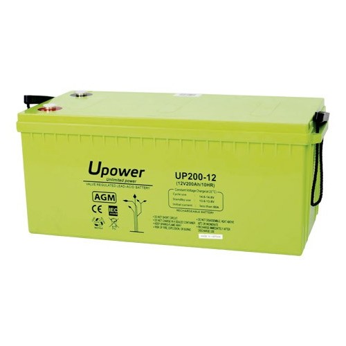 UPOWER BATERÍA DE PLOMO-ÁCIDO AGM MONOBLOCK CON VÁLVULA REGULADORA